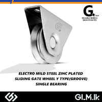 G. ELECTRO MILD STEEL ZINC PLATED SLIDING GATE WHEEL Y TYPE(GROOVE) SINGLE BEARING 40MM